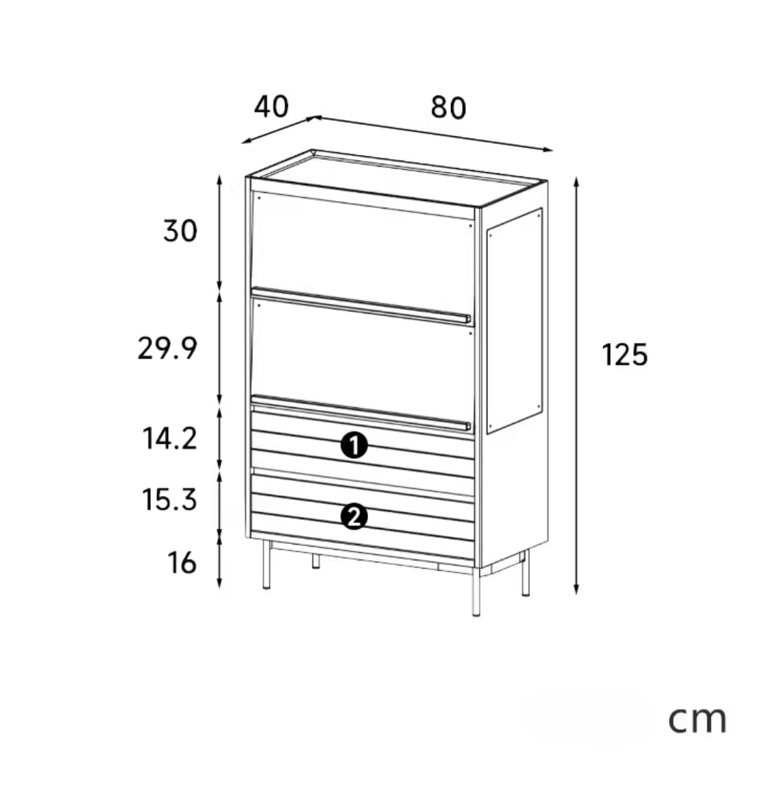 WEST COAST Display Cabinet