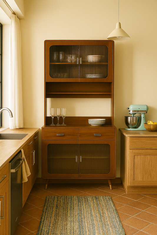 Wooden Kitchen Pantry  - Walnut