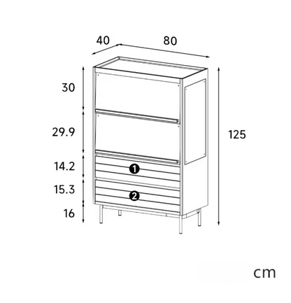 WEST COAST Display Cabinet