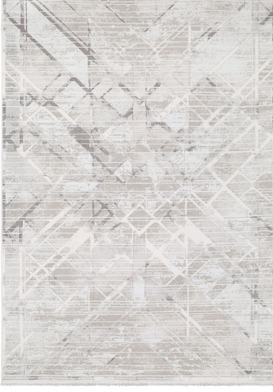 ELEGAND T3468 Ivory and Beige Geometric Area Rug