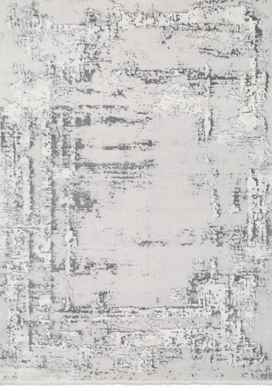 ELEGAND T3475 Ivory and Charcoal Distressed Area Rug
