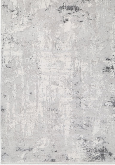 ELEGAND T3493 Ivory and Gray Abstract Area Rug