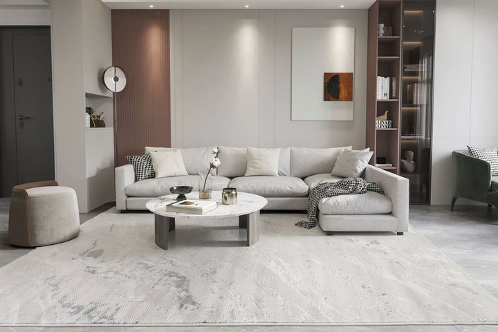 ELEGAND rug collection styled in a contemporary living room