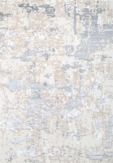 FARAZ MZ61A blue and beige abstract area rug