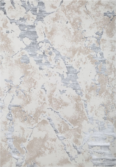 FARAZ NF94A soft blue and beige abstract area rug