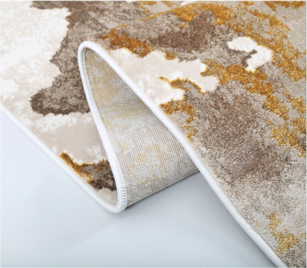 Edge and backing detail of the FARAZ rug collection