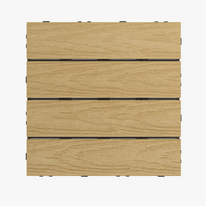 Outdoor Interlocking Deck Tiles - Wood Grain  (Set of 30)